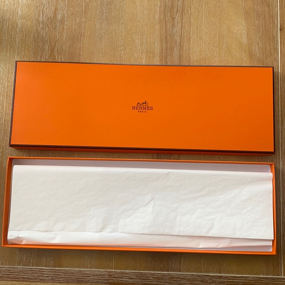 Hermes Tie Box and Tissue with Outer Box